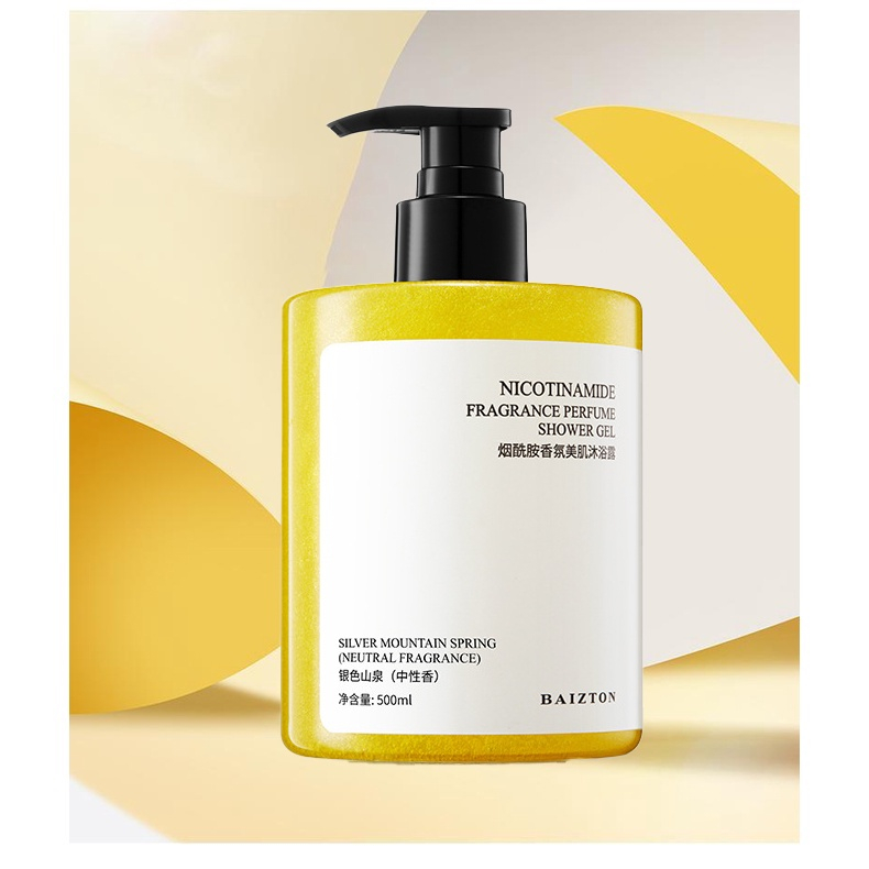 Sữa tắm trắng da Niacinamide Body Wash Fragrance Body Wash Sữa tắm trắng da làm trắng da Hương thơm lâu dài 500ml