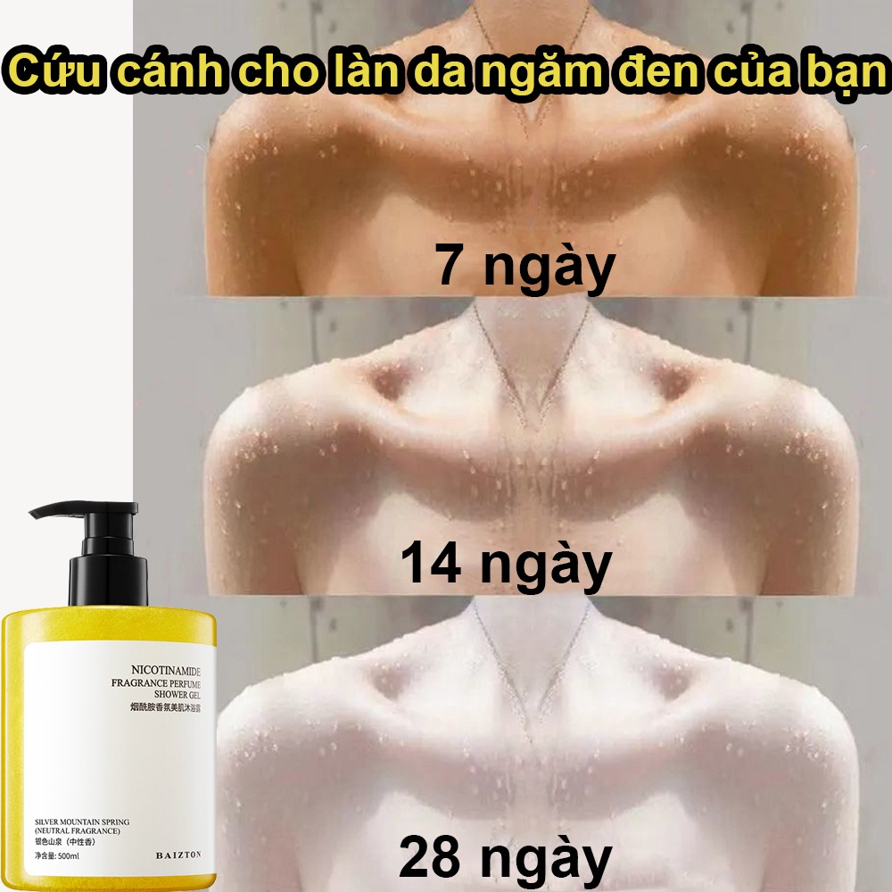 Sữa tắm trắng da Niacinamide Body Wash Fragrance Body Wash Sữa tắm trắng da làm trắng da Hương thơm lâu dài 500ml