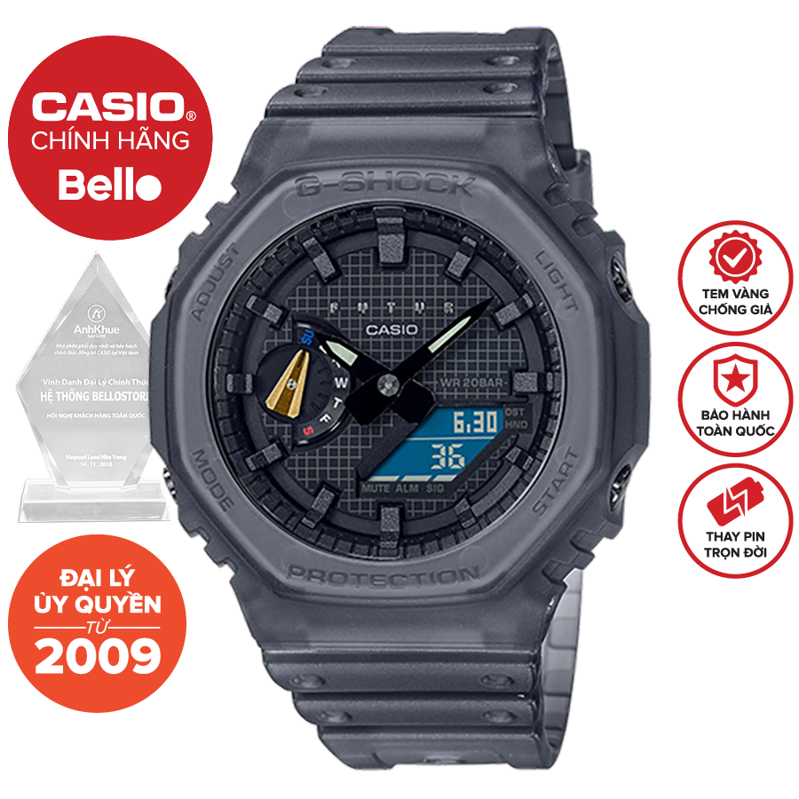 Đồng hồ Nam Dây Nhựa Casio G-Shock GA-2100FT-8ADR chính hãng bảo hành 5 năm Pin trọn đời