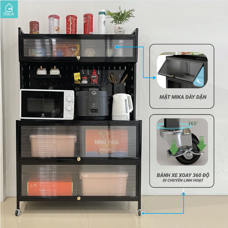 Kệ Tủ Đa Năng MIMAXKDN81 Chất Thép Carbon Cao Cấp Có Ngăn Tủ Đựng Đồ Dùng Nhà Bếp - Hàng Nhập Khẩu | BigBuy360 - bigbuy360.vn