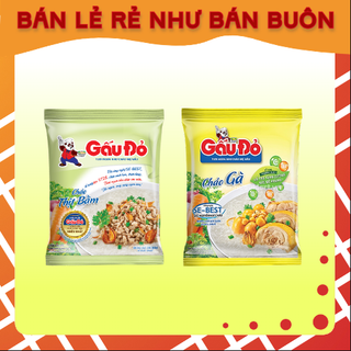 Cháo ăn liền gấu đỏ thịt bằm, gấu đỏ vị gà gói 50g