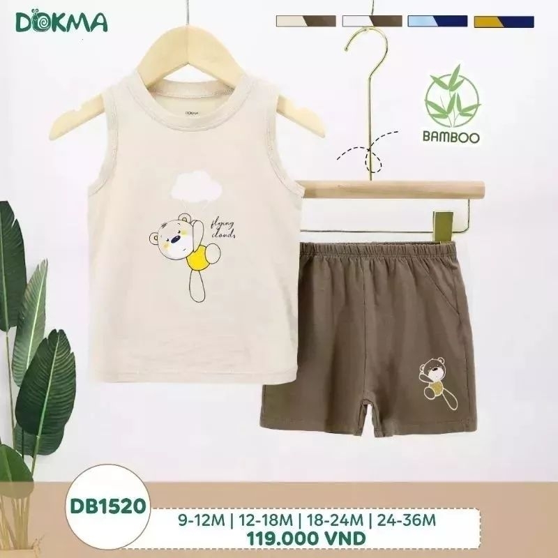 Bộ ba lỗ cotton Dokma 9-36M mã DB1520