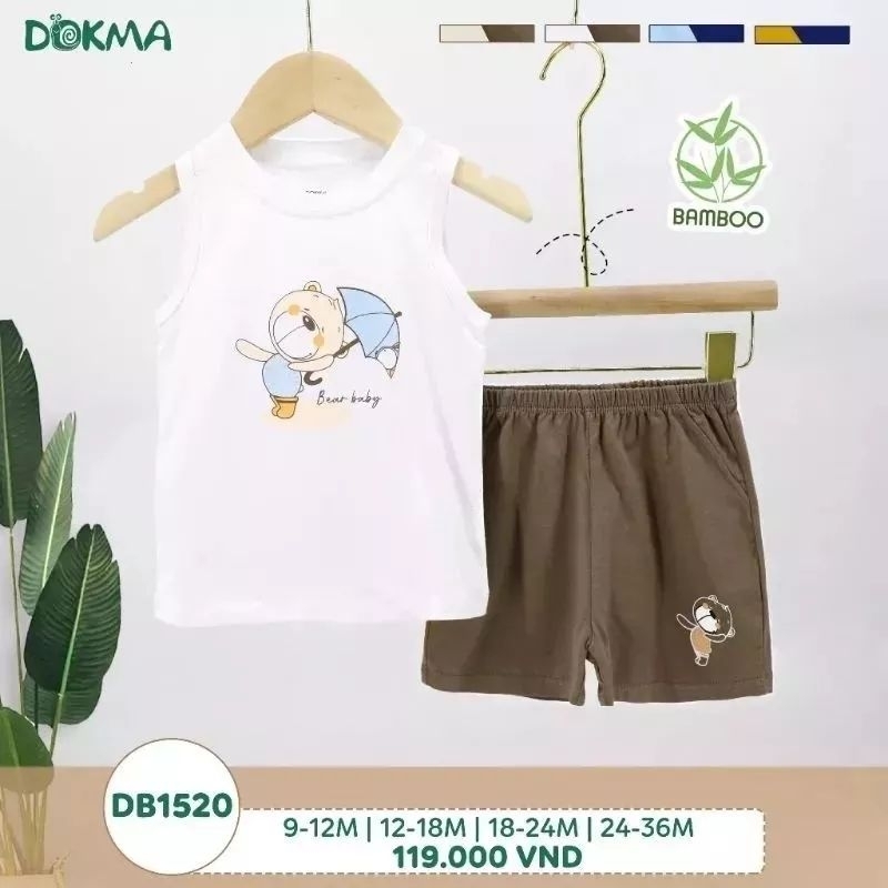 Bộ ba lỗ cotton Dokma 9-36M mã DB1520