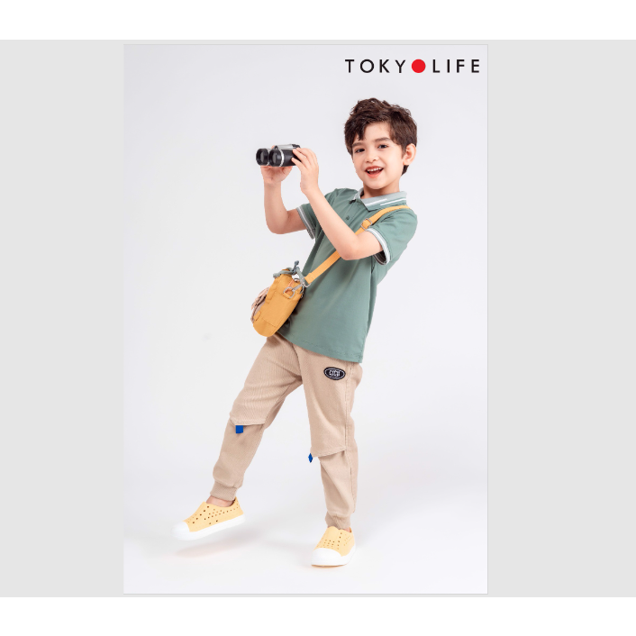 Áo Polo TRẺ EM cổ dệt phối màu TOKYOLIFE C3POL001M