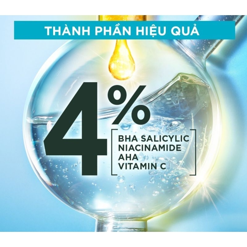 Dưỡng chất cho da dầu mụn, giảm mụn và mờ thâm Bright Complete Anti-Acnes Booster Serum Garnier 7.5ml