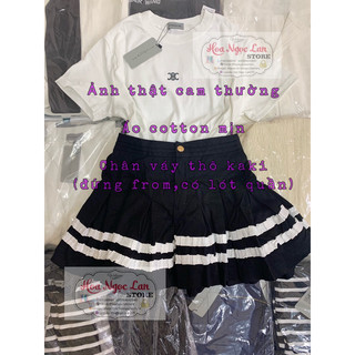 Set áo trắng chân váy xếp li mac check code mai phương bùi ( LINK CŨ SHOP ĐANG BỊ KHOÁ)