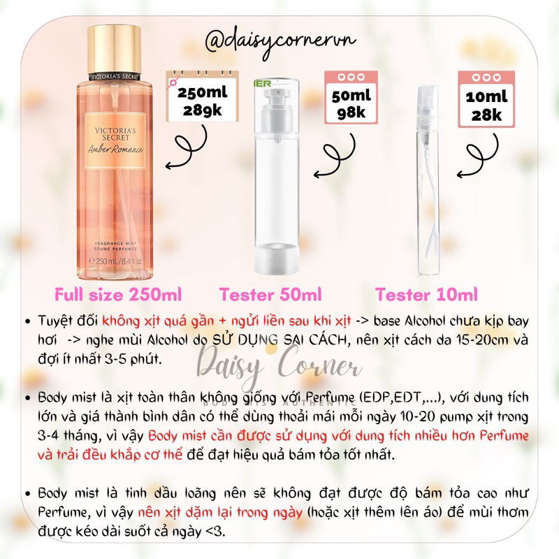 Mẫu thử 10ml - Xịt thơm toàn thân Body Mist Victoria’s Secret - Velvet Petals Heat - Plumeria Beach
