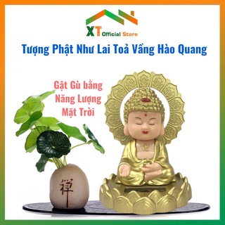 Tượng Phật Như Lai Gật Đầu Toả Vầng Hào Quang Sử Dụng Năng Lượng Mặt Trời