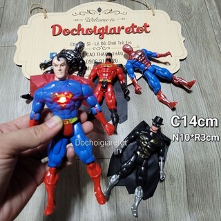 Đồ chơi bộ 5 siêu anh hùng Super Heroes dùng pin có đèn, Đồ chơi siêu nhân