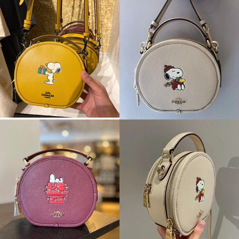 📛RẺ VÔ ĐỊCH📛TÚI COAH X PEANUTS TRÒN NỮ SIÊU XINH