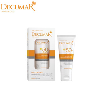 Kem Chống Nắng NGỪA MỤN KIỂM SOÁT NHỜN nâng TONE cho da mụn Decumar Advanced Sunblock SPF50 + (50gr)