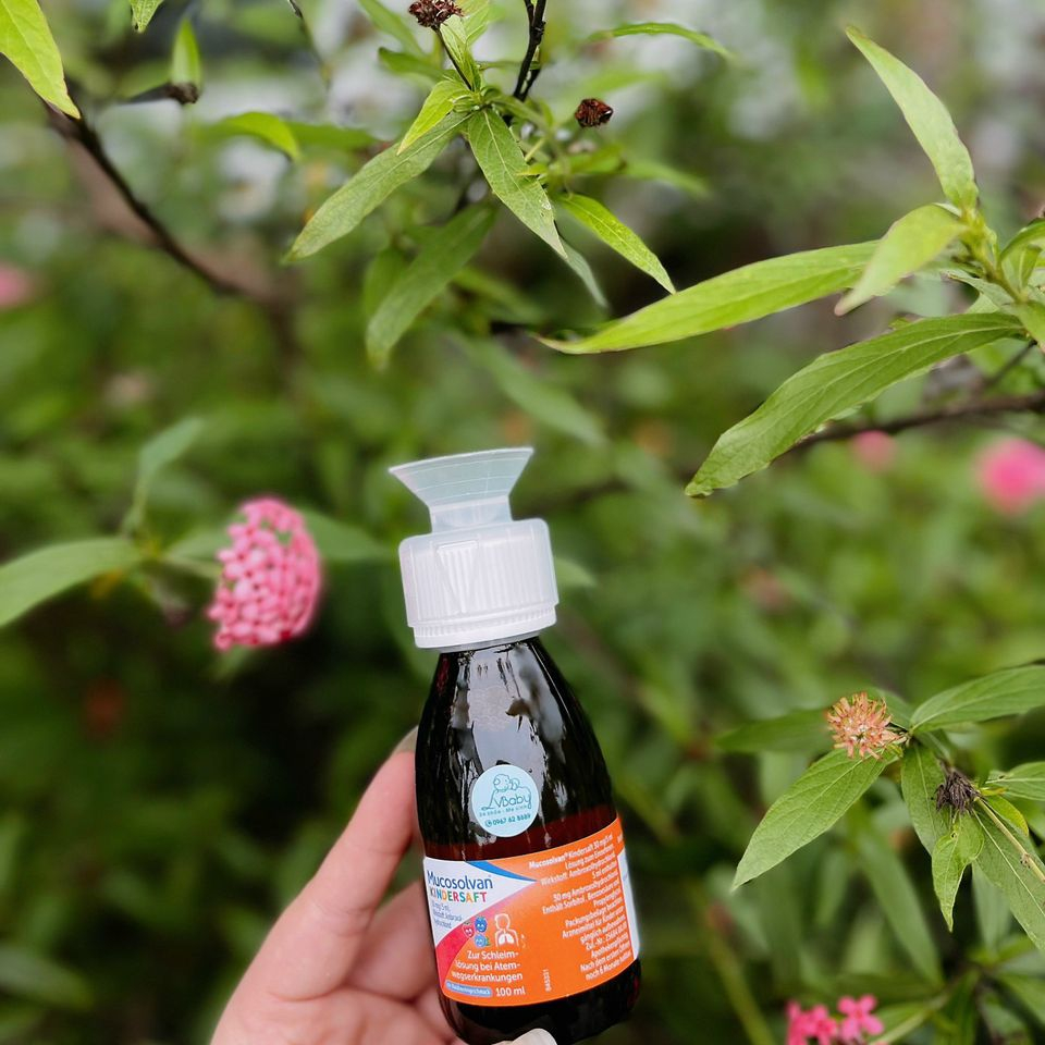 Siro Mucosolvan Nội Địa Đức - Giảm ho đờm cho bé từ sơ sinh