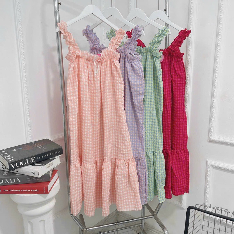 ĐẦM NGỦ 2 DÂY BÈO SIZE 45-65KG, VÁY MẶC NHÀ ĐŨI DỄ THƯƠNG, VÁY NGỦ CUTE THOÁNG MÁT