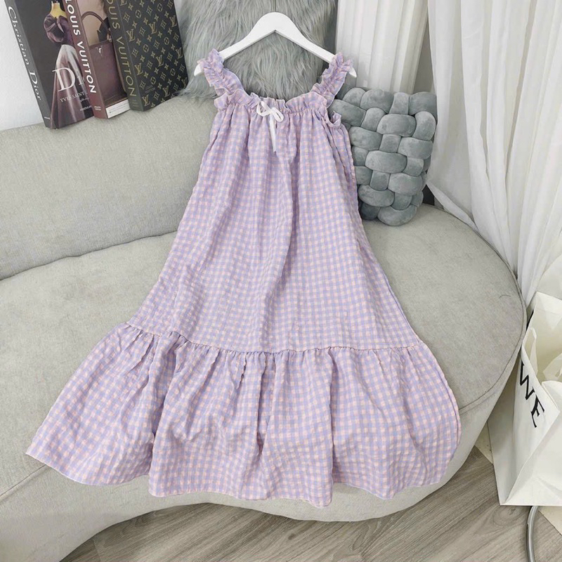ĐẦM NGỦ 2 DÂY BÈO SIZE 45-65KG, VÁY MẶC NHÀ ĐŨI DỄ THƯƠNG, VÁY NGỦ CUTE THOÁNG MÁT