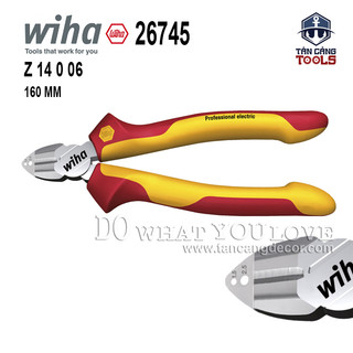 Kìm cắt và tuốt dây cách điện 1000v 160 mm wiha 26745