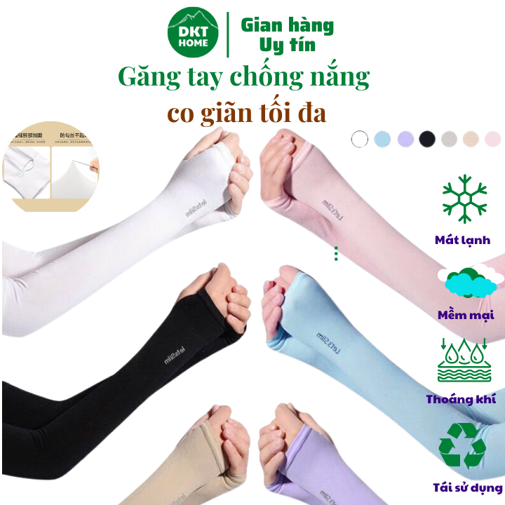 Đôi ống găng tay dài chống nắng bảo vệ khỏi tia UV thoáng mát Glove nhiều màu cho nam nữ dùng đi phượt, lái xe