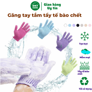  Găng Tay Tắm Tẩy Tế Bào Chết Làm Sạch Sâu Massage Tạo Bọt Nhẹ Nhàng hạn chế mụn lưng tiện dụng cho nam và nữ 