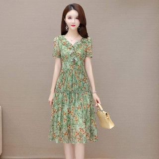 Đầm voan nữ cao cấp hoạ tiết sang trọng NP3633