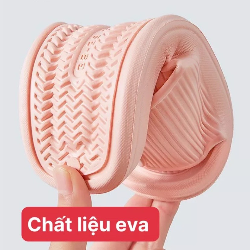 Dép nữ quai ngang - Dép cross siêu nhẹ in hình gấu dễ thương đi mưa siêuền