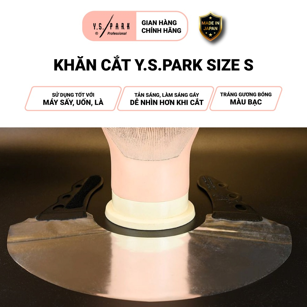 Khăn phủ cắt tóc tráng gương YS PARK làm sáng gáy và đường cắt size S - hàng chính hãng