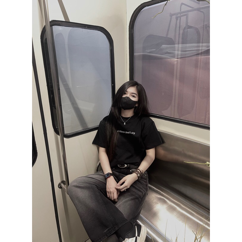ÁO BABY TEE FORM BOXY THÊU ' GANGSTER DON'T CRY '