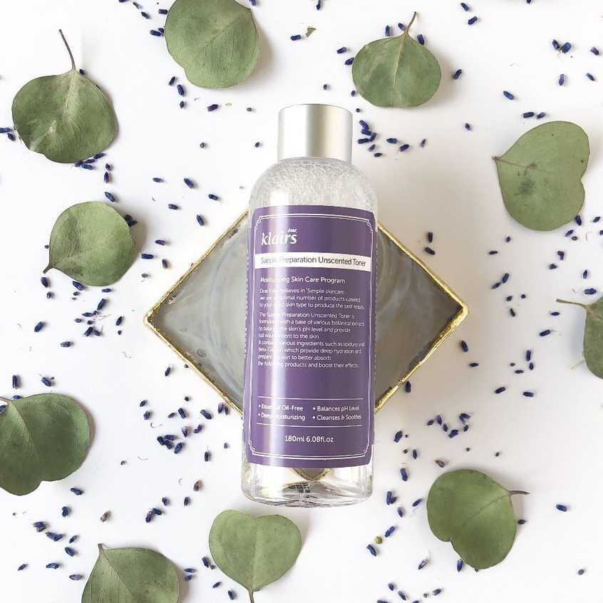 Nước hoa hồng không mùi dành cho da nhạy cảm Klairs Supple Preparation Unscented Toner 30ml - 180ml