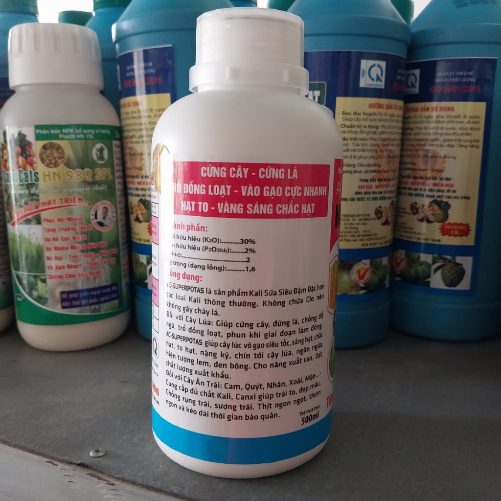 NANO K++ Phân bón Kali giúp trái to, đẹp màu. Chống rụng trái, sượng trái chai 500ml