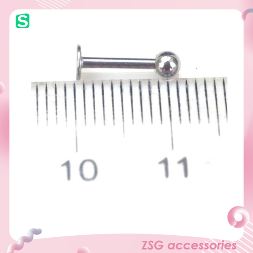 Khuyên Môi / Tai / Cơ thể chân dẹt 16G màu Bạc dài 6mm / 8mm / 10mm / 12mm