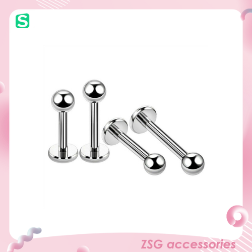 Khuyên Môi / Tai / Cơ thể chân dẹt 16G màu Bạc dài 6mm / 8mm / 10mm / 12mm