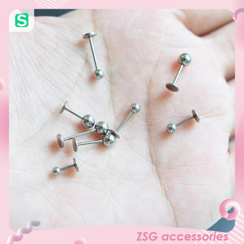 Khuyên Môi / Tai / Cơ thể chân dẹt 16G màu Bạc dài 6mm / 8mm / 10mm / 12mm