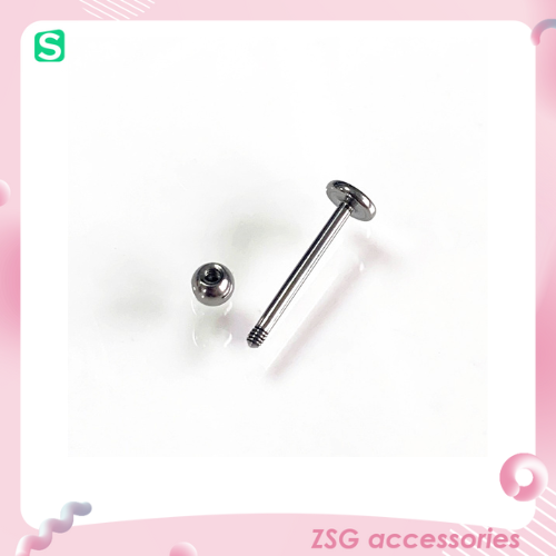 Khuyên Môi / Tai / Cơ thể chân dẹt 16G màu Bạc dài 6mm / 8mm / 10mm / 12mm