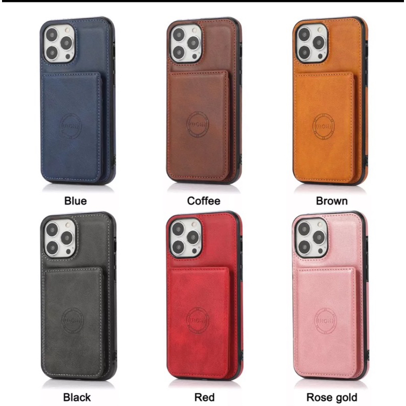 Ốp Lishen Da Ví lưng cài thẻ ip14pro max/ ip14pro max