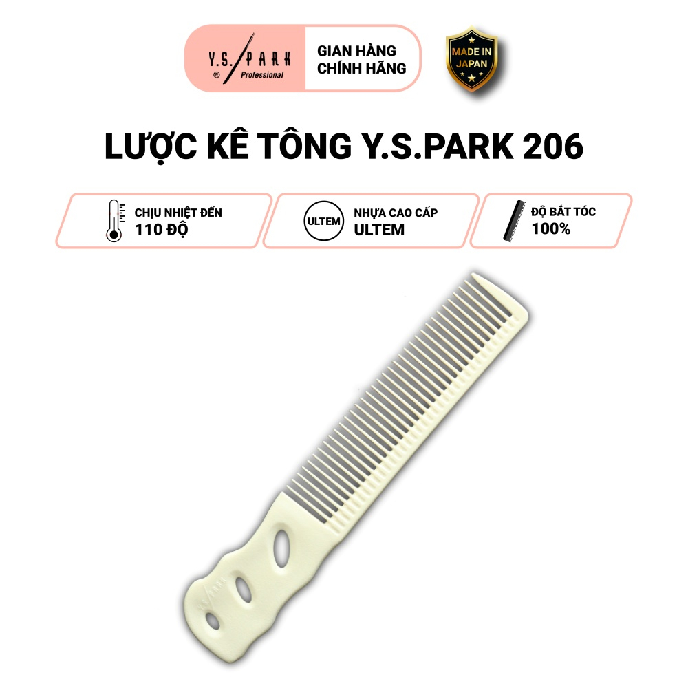 Lược cắt tỉa tóc chịu nhiệt Nhật Bản YS PARK professional cho tóc tự nhiên YS-206 hàng chính hãng