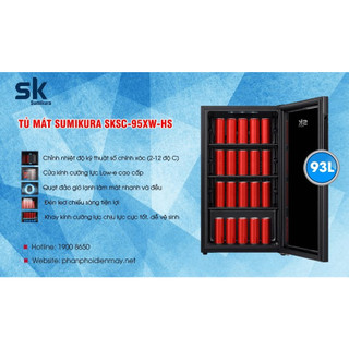Tủ mát mini sumikura 93l sksc-95xw-hs