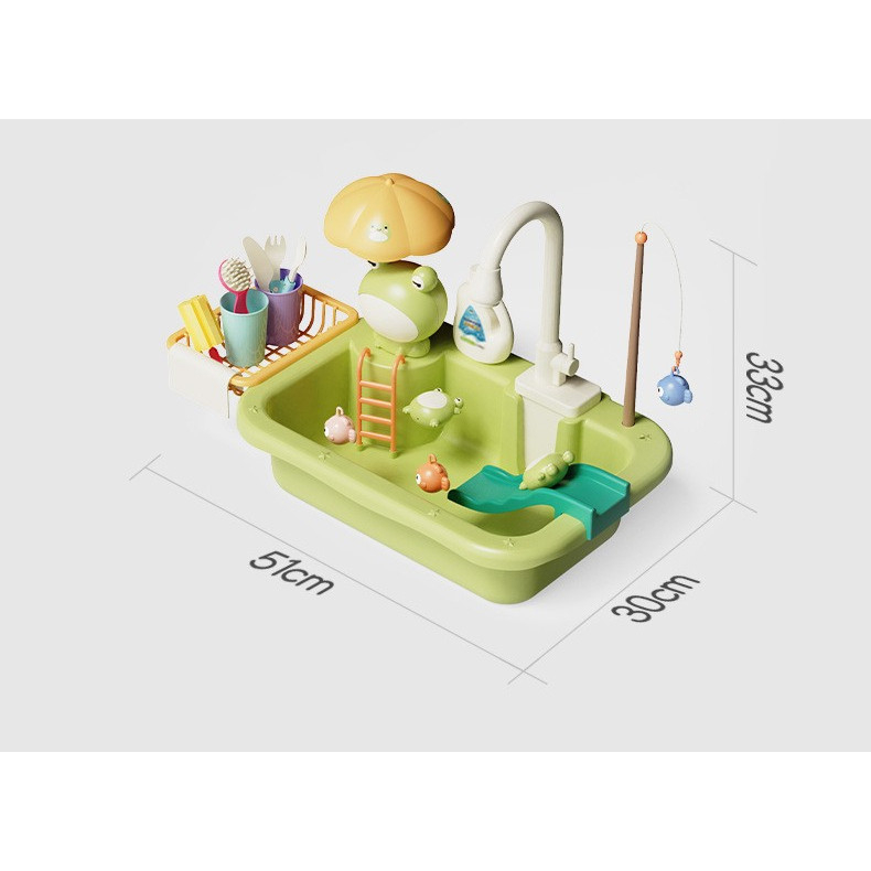 Đồ chơi rửa bán kèm câu cá đa năng có vòi nước như thật