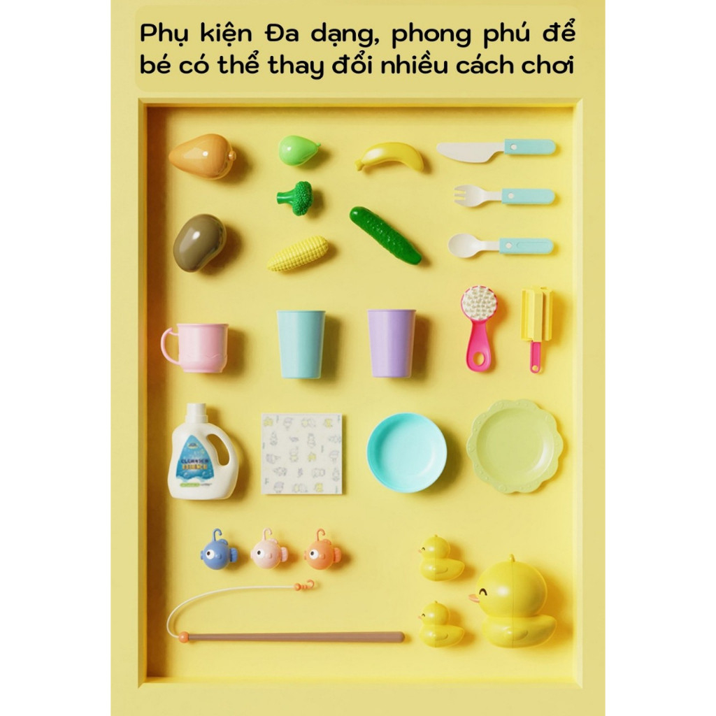 Đồ chơi rửa bán kèm câu cá đa năng có vòi nước như thật