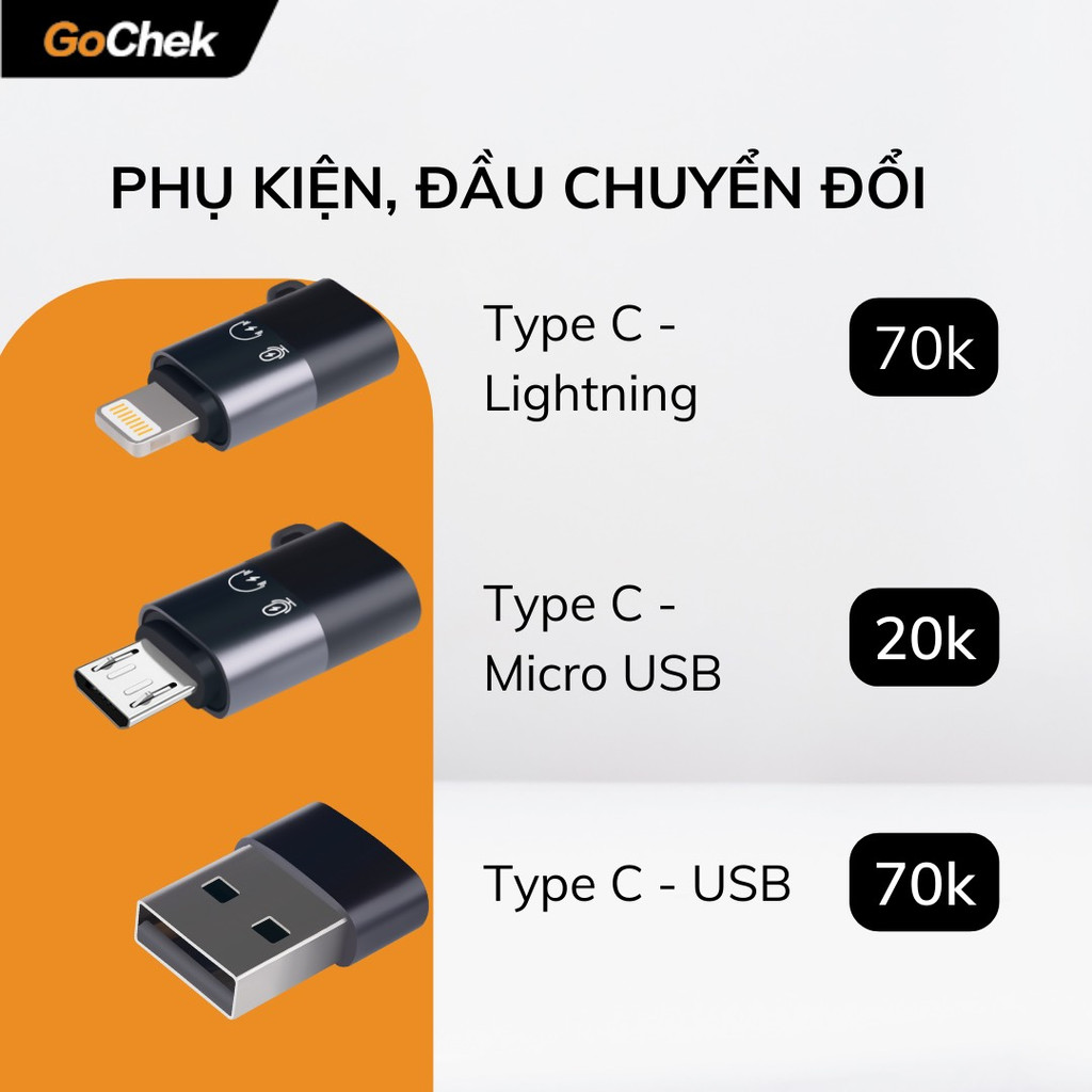 Đầu chuyển đổi cho từ Type-C sang các thiết bị khác GoChek