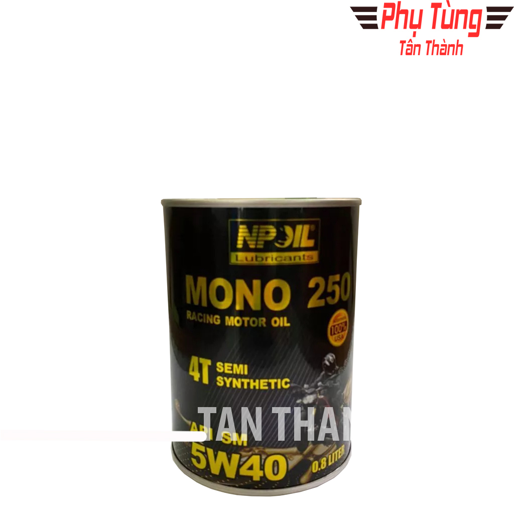 Nhớt Xe Gắn Máy 4 Thì Cao Cấp Mono 250-APSM 5W40 Semi-Synthetic 0.8L-1L PTTT