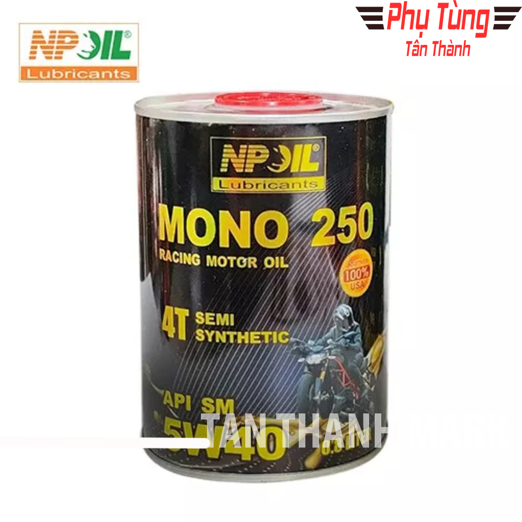Nhớt Xe Gắn Máy 4 Thì Cao Cấp Mono 250-APSM 5W40 Semi-Synthetic 0.8L-1L PTTT