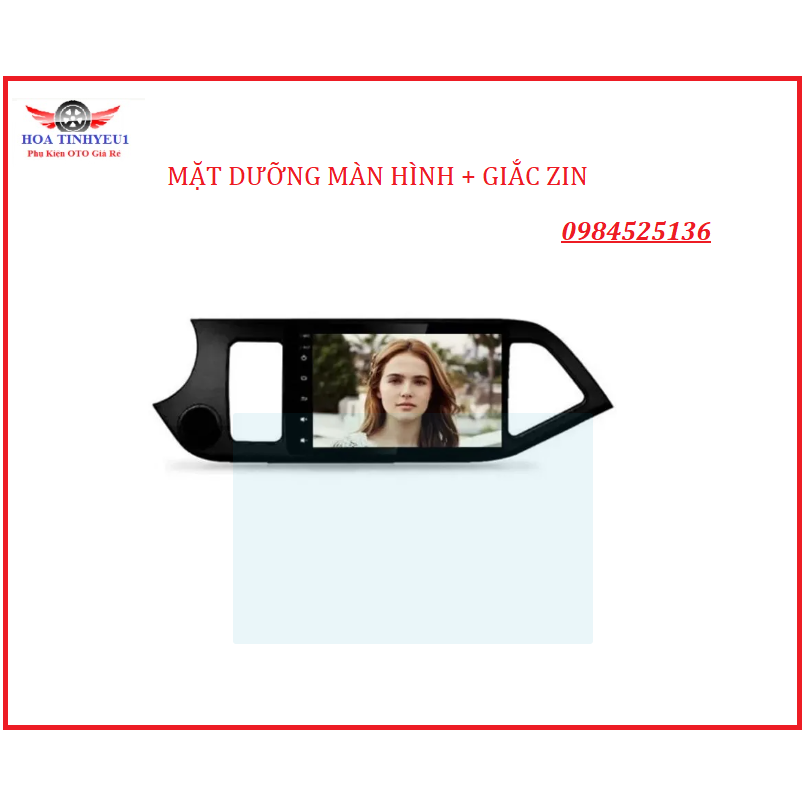 Mặt dưỡng KIA MORNING 2011-2019,CÓ GIẮC ZIN THEO XE. Mặt dưỡng morning lắp màn hình android 9inch. Đồ chơi xe hơi.