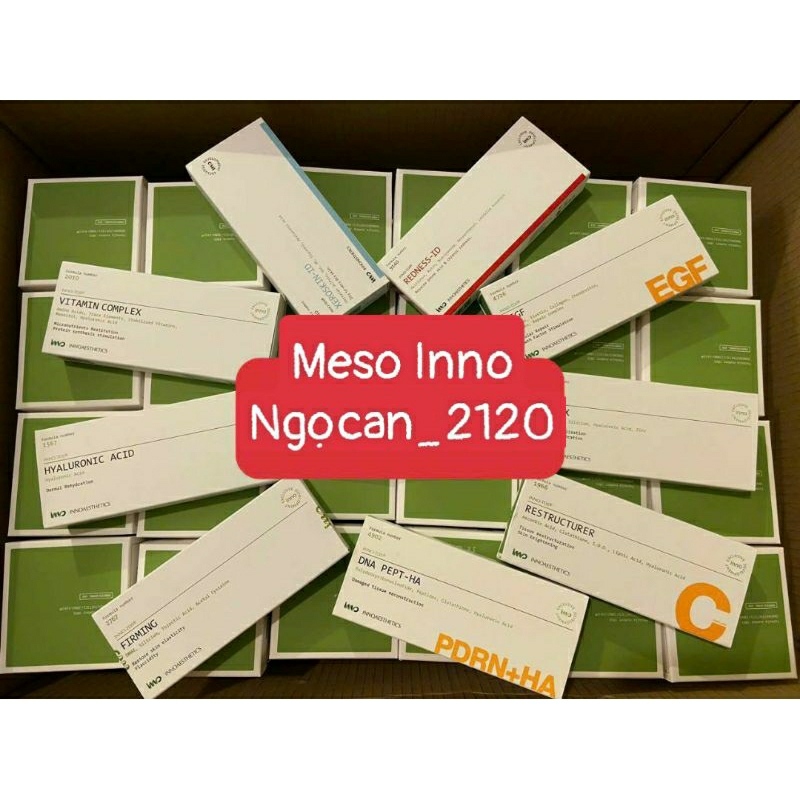 Tinh chất Meso INNO - DNA,Hyaluronic,Vitamin,Restructurer,AKN,TIGF...tái sinh phục hồi ,cấp ẩm và trẻ hóa da.