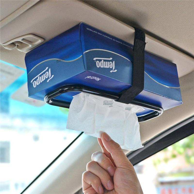 Cố định hộp khăn giấy treo tấm che nắng xe Ô tô - hộp đựng khăn giấy giá đỡ lưng ghế xe Ô tô.
