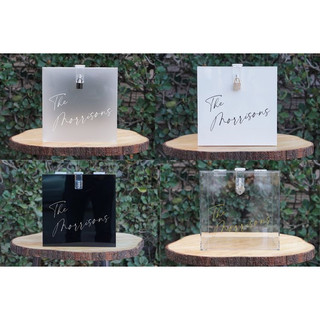  Hộp mica đựng bao thư tiệc cưới hỏi sinh nhật hộp tip box nhiều màu sắc nhiều kích thước Mica 