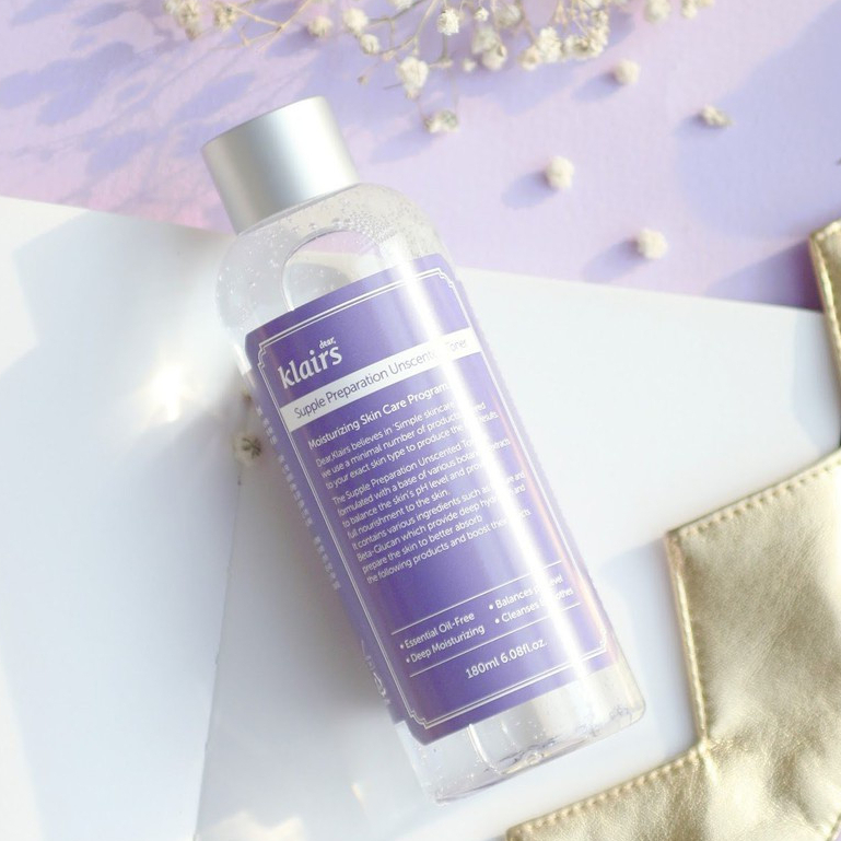 Nước hoa hồng không mùi dành cho da nhạy cảm Klairs Supple Preparation Unscented Toner 30ml - 180ml