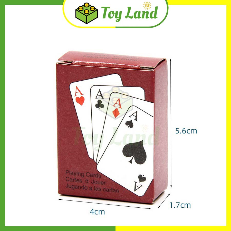 Bộ Bài Tây Mini 52 Lá 38x53 mm Bài Poker Phiên Bản Nhỏ Xinh Giá Rẻ Chơi Bài Tiến Lên Đồ Chơi Giải Trí Xả Stress