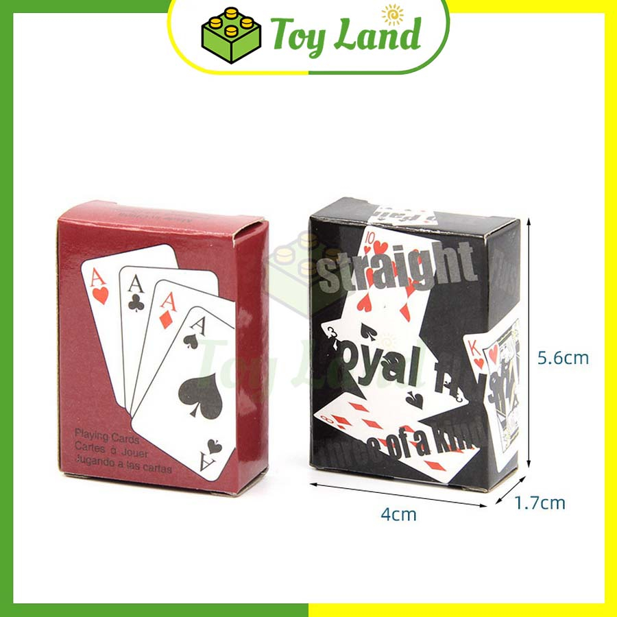 Bộ Bài Tây Mini 52 Lá 38x53 mm Bài Poker Phiên Bản Nhỏ Xinh Giá Rẻ Chơi Bài Tiến Lên Đồ Chơi Giải Trí Xả Stress