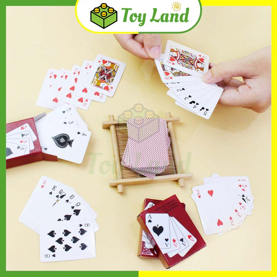 Bộ Bài Tây Mini 52 Lá 38x53 mm Bài Poker Phiên Bản Nhỏ Xinh Giá Rẻ Chơi Bài Tiến Lên Đồ Chơi Giải Trí Xả Stress