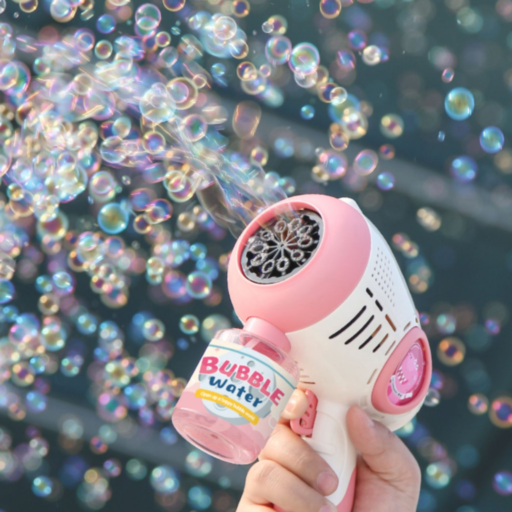 Súng bắn bong bóng xà phòng 10 nòng 👑LÂM DƯƠNG TOYS👑 Súng thổi bong bóng tự động 10 nòng cỡ bự có đèn có nhạc