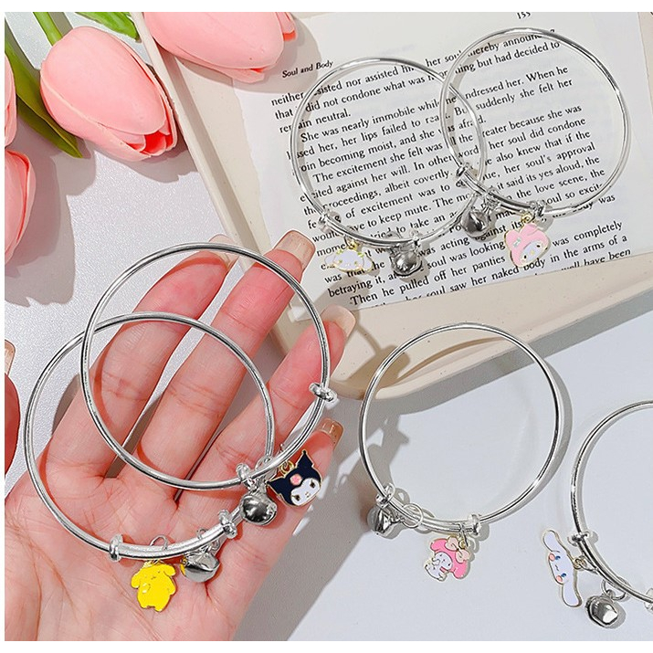 Vòng Đeo Tay Hoạt Hình Sanrio Đính Chuông Phong Cách Nhật Bản Cho Nữ Sinh V31