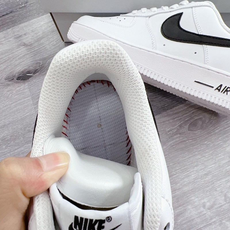 Giày _Nike Air Force 1 móc đen cổ thâp, giày AF1 White Black bản S.Cấp Trung full phụ kiện | BigBuy360 - bigbuy360.vn